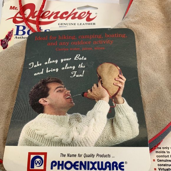 Leather Bota Flask Bag Mr Quencher  Spain 2L New - Picture 5 of 7